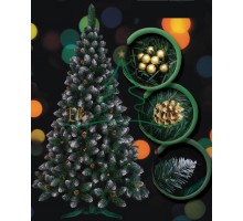 Ялинка штучна Кармен золото 1.5м з шишками та перлами