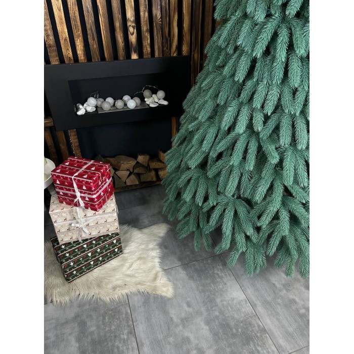 Литая искусственная голубая ёлка Буковельская 230 см