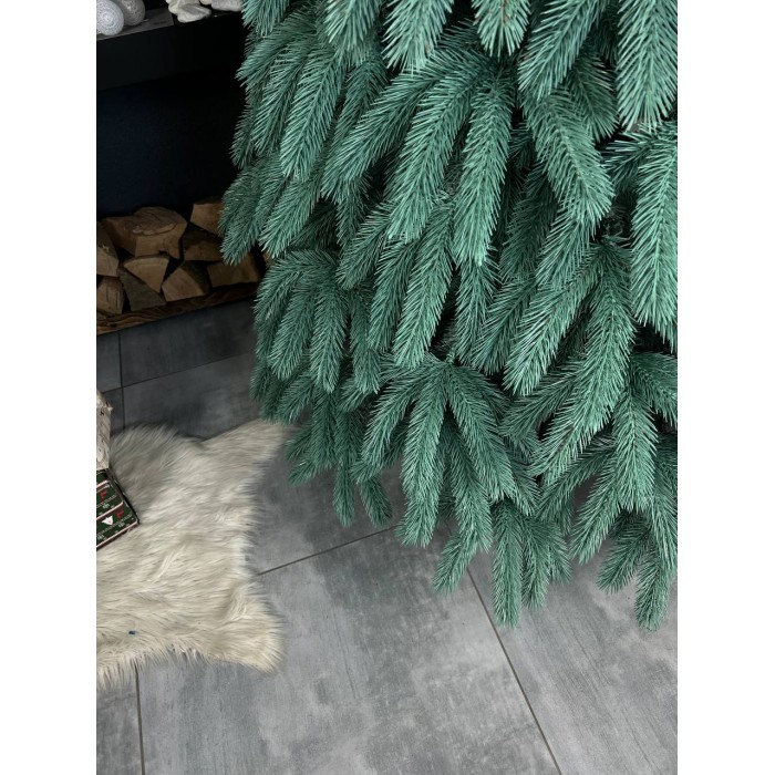 Литая искусственная голубая ёлка Буковельская 230 см