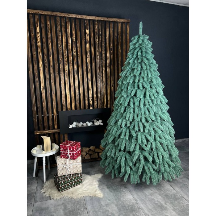 Литая искусственная голубая ёлка Буковельская 230 см