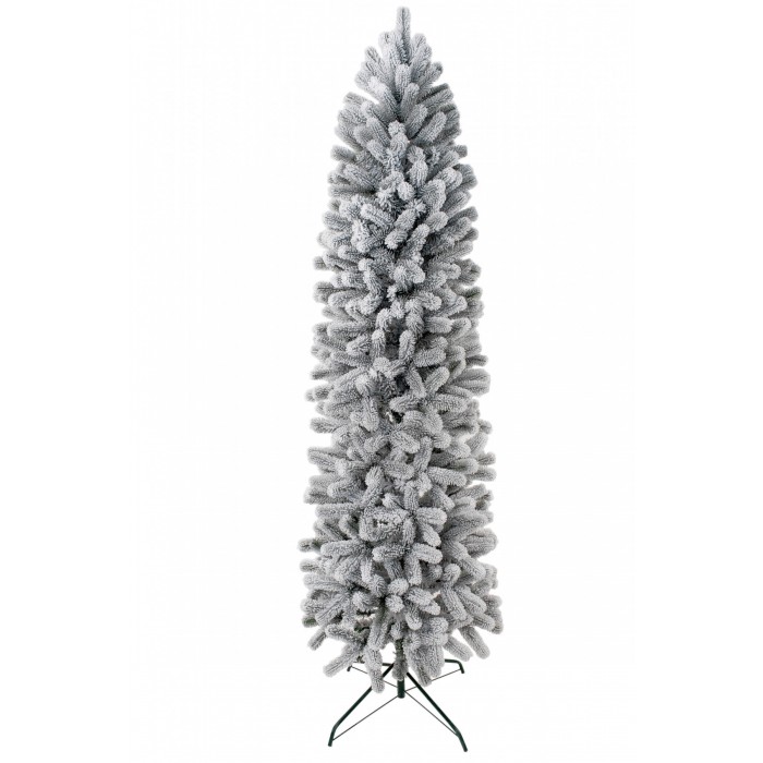 Ёлка литая Заснеженная President Slim Snow 180 см | Заснеженная литая узкая елка