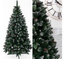 Ялинка штучна засніжена Сrystal з калиною 150 см